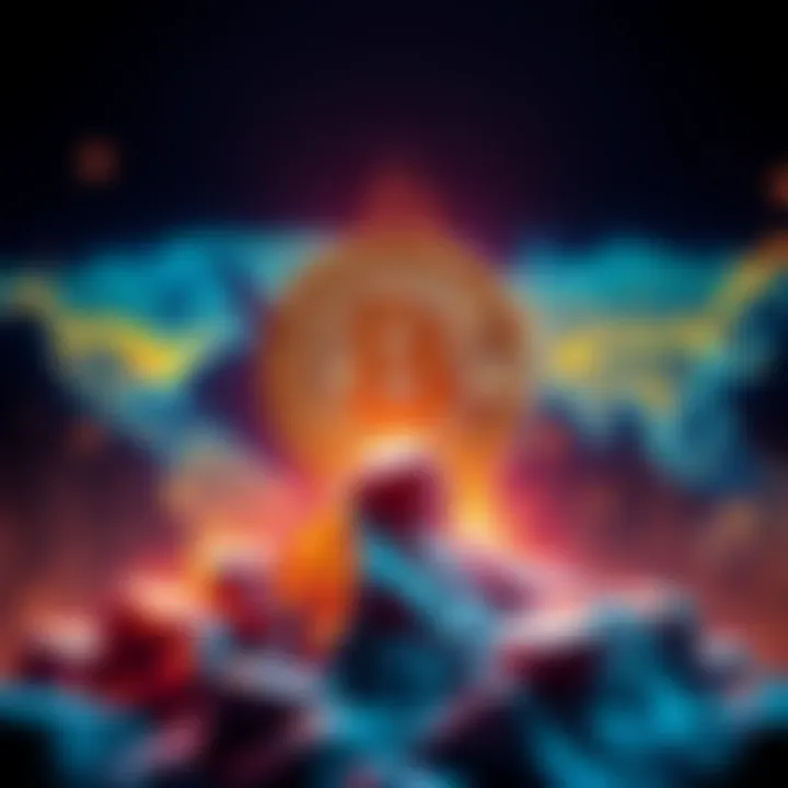 A visual representation of Bitcoin rising dramatically with a background of the world map, emphasizing its potential impact on global wealth and economy.