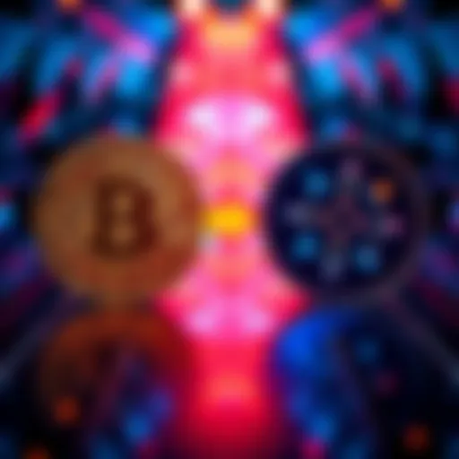 Graphic showing Bitcoin logo on one side and Solana logo on the other with arrows indicating a swap, symbolizing the exchange process.