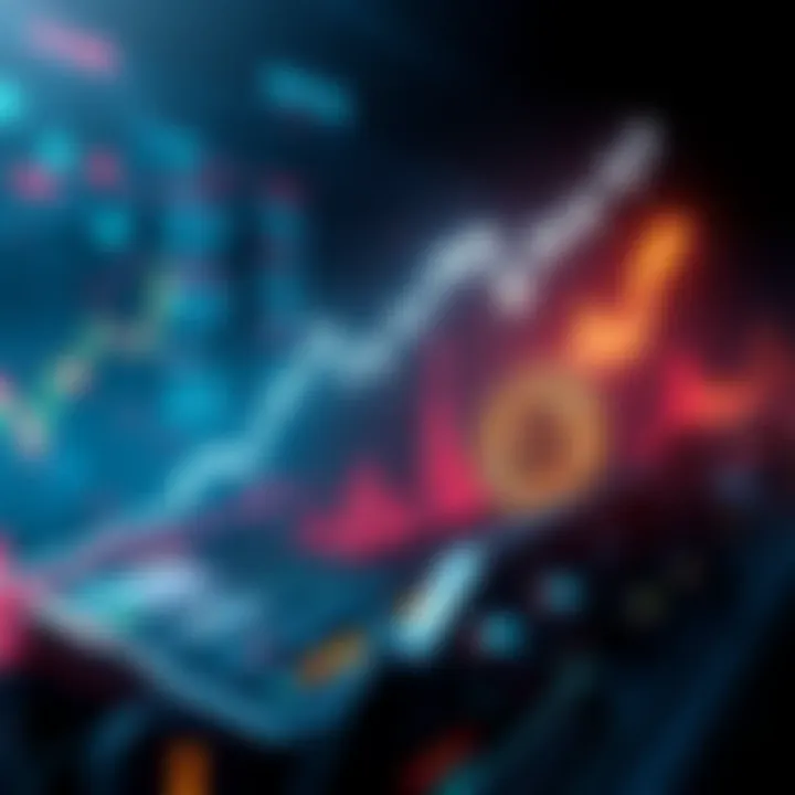 Graph showing Bitcoin price rising past $70,000 alongside increasing software stocks