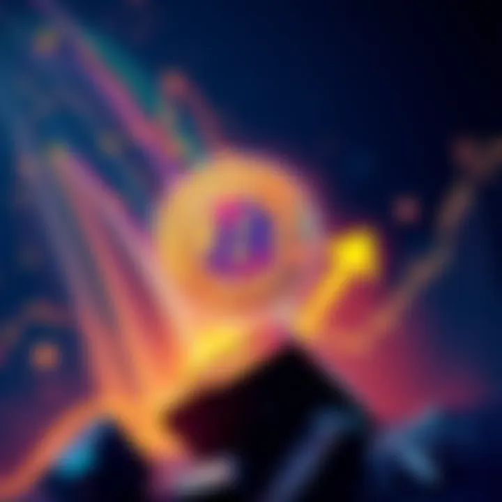 Bitcoin climbing towards $100K A graph showing Bitcoin's price rising, with a bull symbol representing a potential market surge