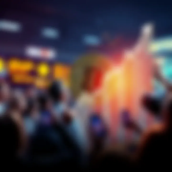 A graphic showing Bitcoin rising sharply on a chart, symbolizing a significant price increase, with excited people in the background.