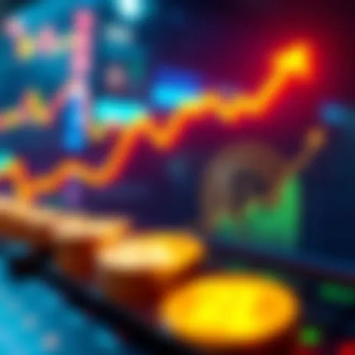 Graph showing Bitcoin price increase following a wallet hack incident, with arrows indicating upward movement