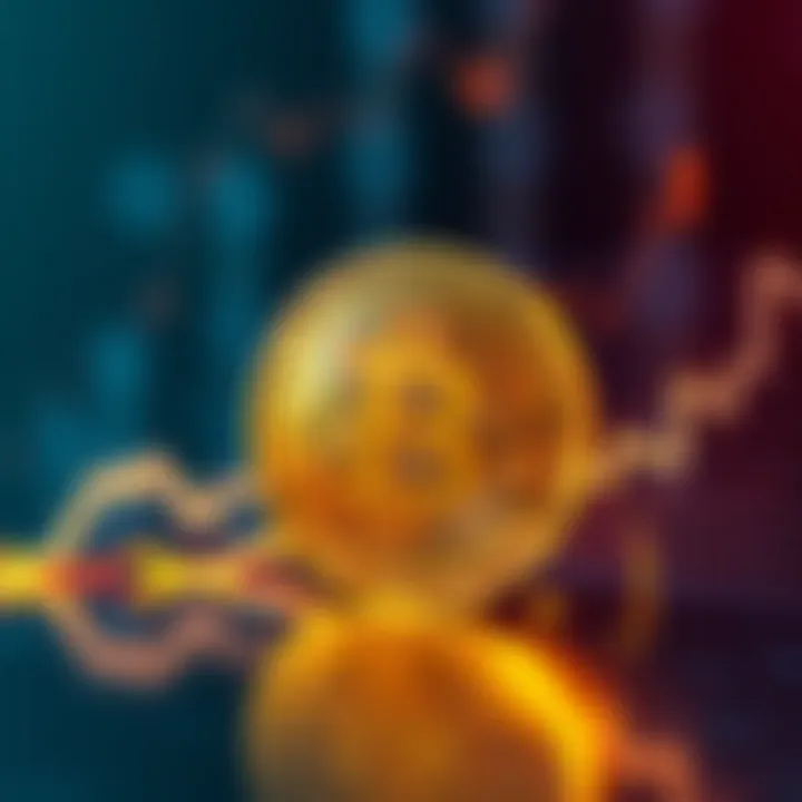 A golden Bitcoin symbol next to an upward trending financial graph, representing value retention over time.