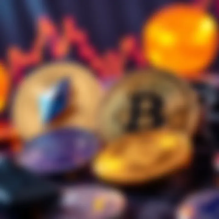 A visual comparison of Bitcoin and newer cryptocurrencies like Solana, showcasing Bitcoin's prominence in the crypto market