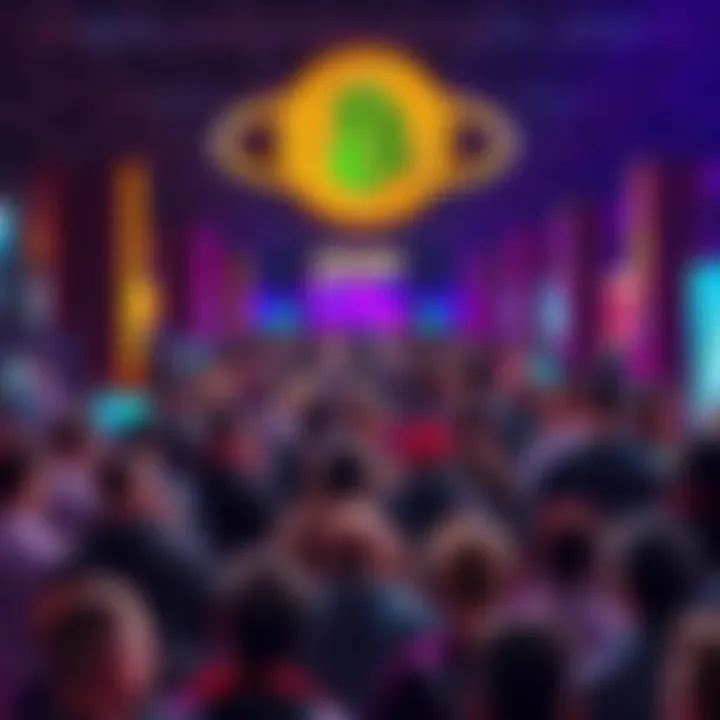 Bitcoin 2026 Event in Las Vegas Crowd of cryptocurrency enthusiasts at Bitcoin 2026 in Las Vegas, engaging in discussions and networking.