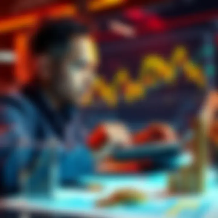 An investor analyzing Bitcoin trends with charts and a calculator, symbolizing a debt-free investment approach for 2026.