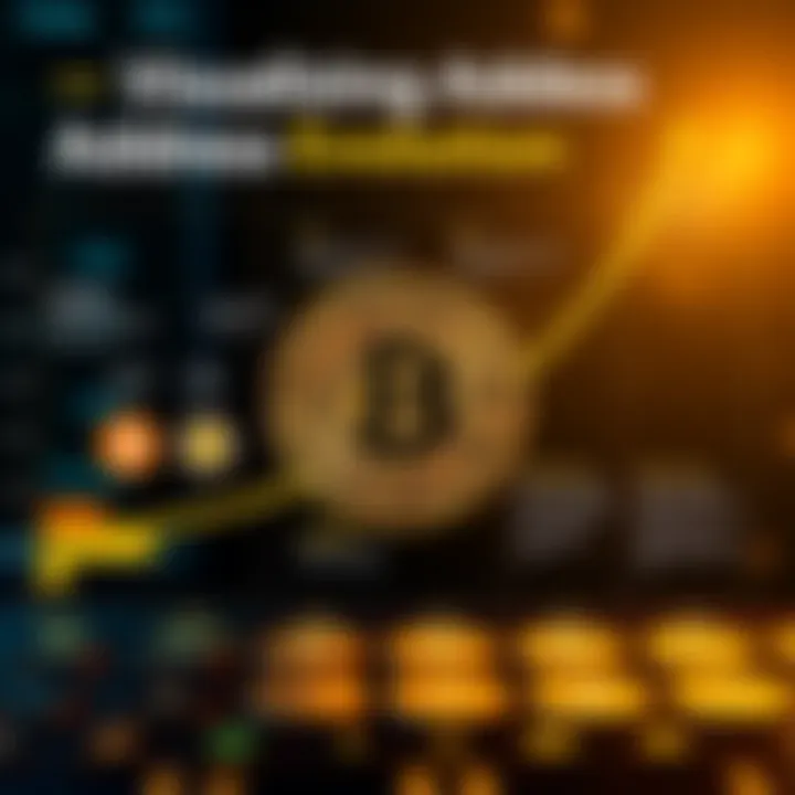 Visualizing Bitcoin Address Evolution A detailed infographic showcasing the transition from Legacy to P2SH and P2TP Bitcoin address types, highlighting security enhancements and usability improvements.