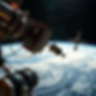 Bitcoin ASICs in Space A depiction of Bitcoin ASIC miners in low Earth orbit with Earth in the background, highlighting thermal equipment and satellite structures.