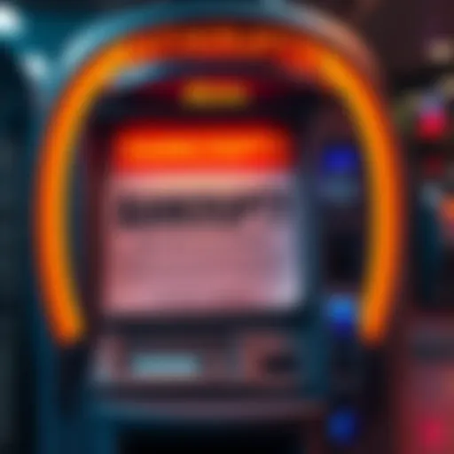A Bitcoin ATM with a bankruptcy notice displayed, highlighting financial issues in cryptocurrency.