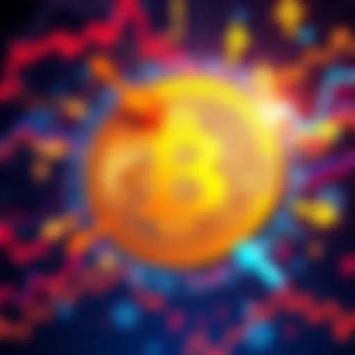 Bitcoin logo with beginner guide elements A Bitcoin logo surrounded by beginner-friendly cryptocurrency graphics such as arrows and charts