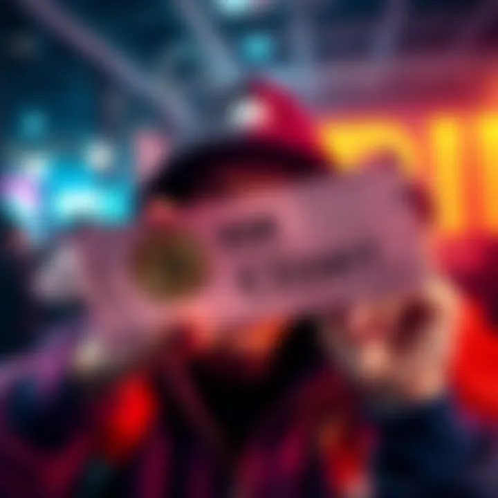 A person holding a betting slip with Bitcoin logo, indicating a wager on Bitcoin reaching $225K by 2029.