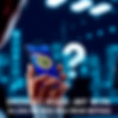 Bitcoin Betting Win A person looking at a Bitcoin wallet app on their phone with a thought bubble showing a question mark, contemplating their next move with their winnings.