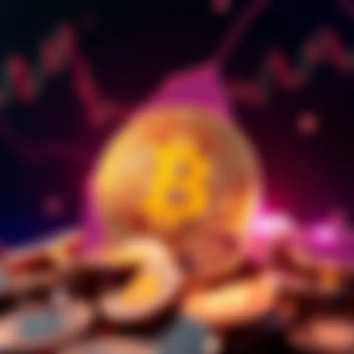 A visual representation of Bitcoin transitioning from whole coins to fractions, illustrating the impact on the crypto market's psychology.