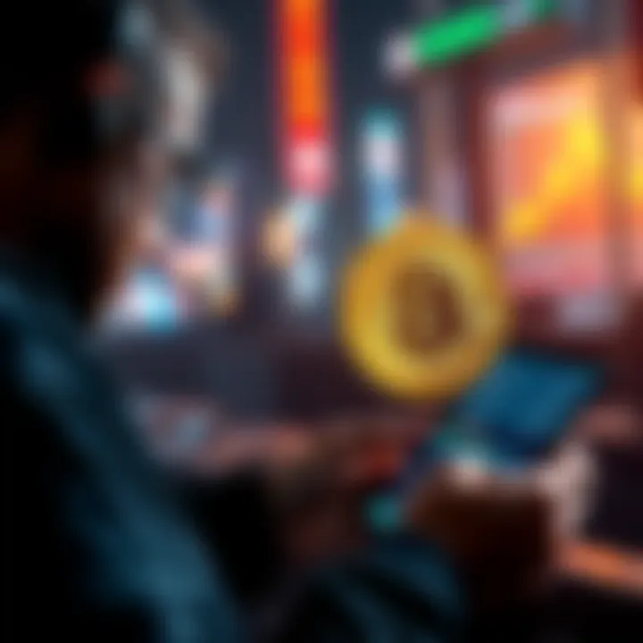 A Bitcoin holder reviewing platforms for borrowing against Bitcoin, assessing risks and benefits