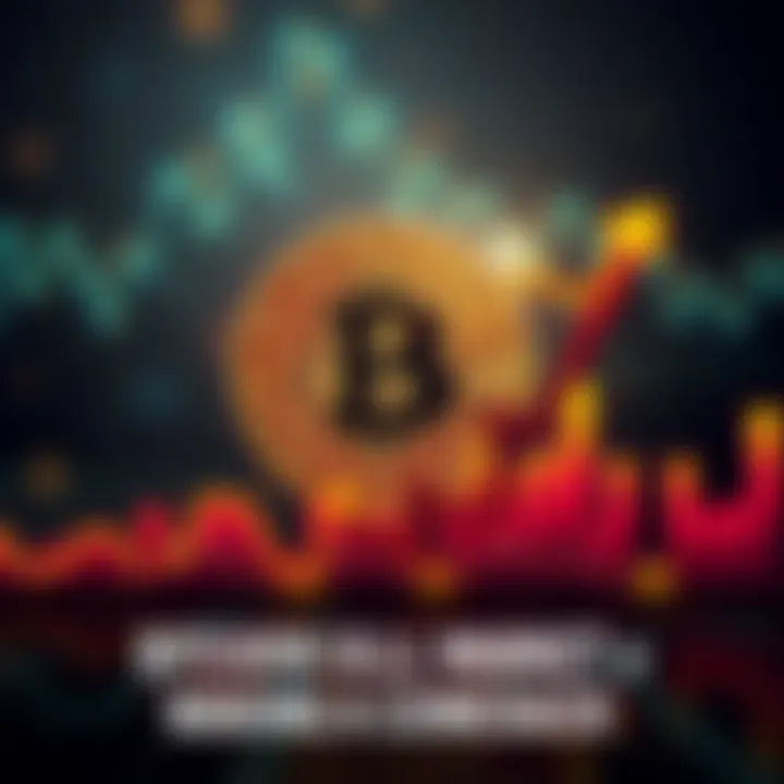 A graphic of a rising Bitcoin symbol with upward trending graphs and arrows, indicating a bull market