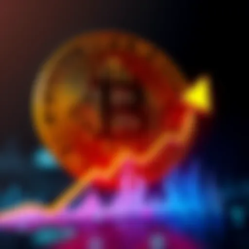 A Bitcoin symbol with a graph showing an upward trend, representing a potential bull run in 2025.