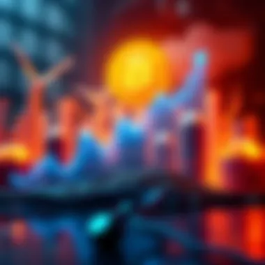 Graph showing Bitcoin value rising with energy symbols in the background