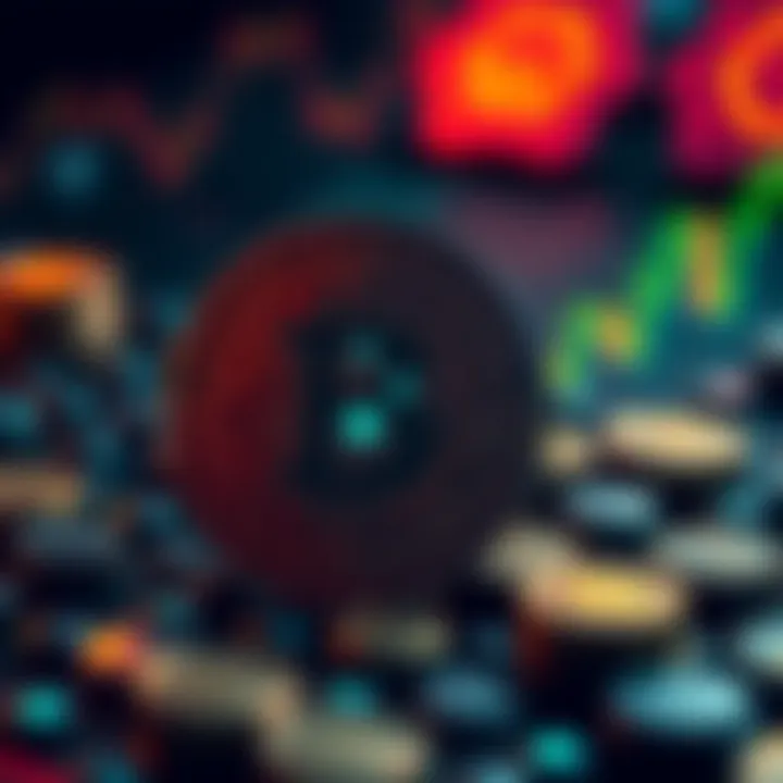 The logos of Bitcoin and Cardano intertwined, representing their collaboration in decentralized finance, with a backdrop of digital finance elements.