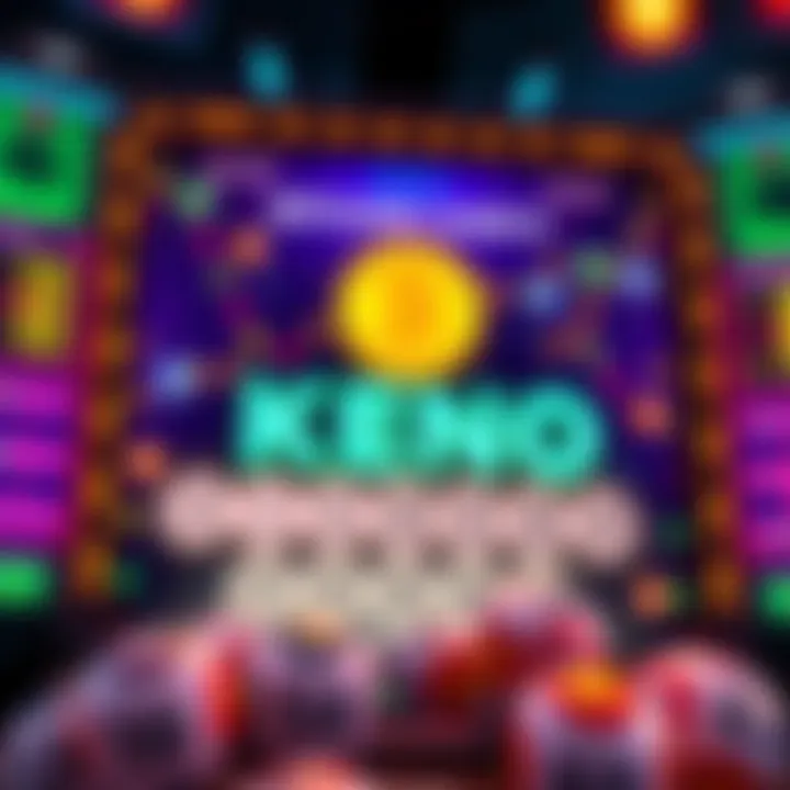 A visual representation of the new Bitcoin Cash Keno game with colorful graphics and Keno numbers on a digital screen.