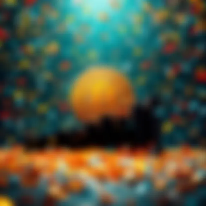 A graphic showing Bitcoin's logo with a rising graph and confetti, symbolizing its 15-year journey to success.