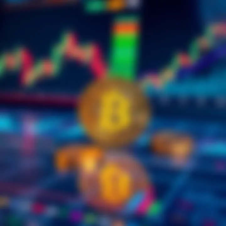 A visual representation of Bitcoin market trends with charts and graphs