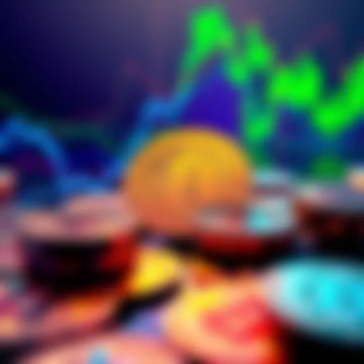 A visualization showing Bitcoin coins with some locked away and some actively traded, representing different factors affecting circulating supply.