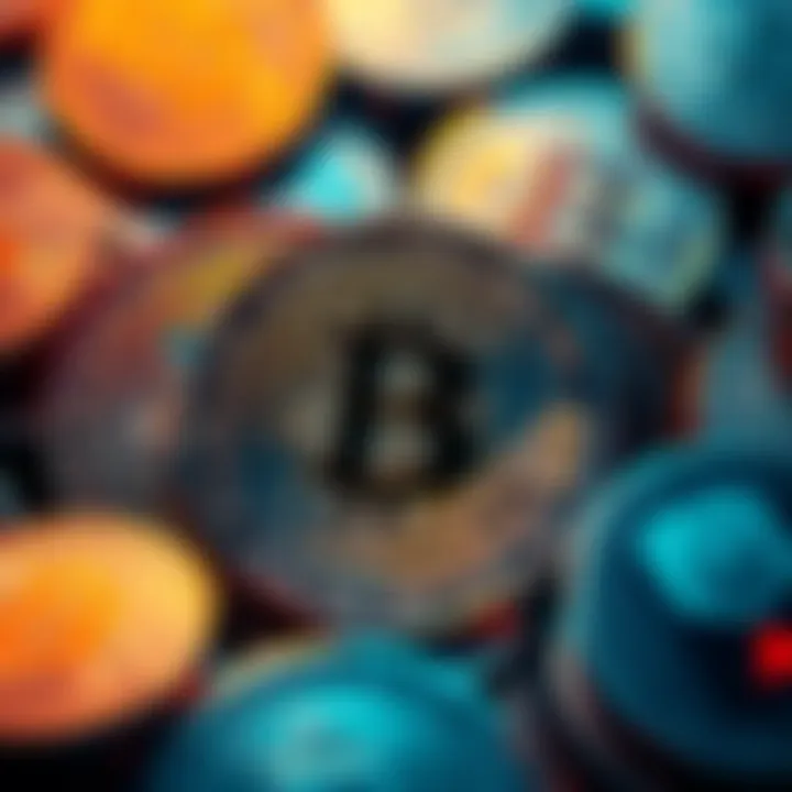 A graphic representation of Bitcoin coins with a focus on the 21 million cap, highlighting scarcity and security issues.