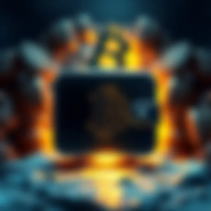 A secure digital wallet with Bitcoin symbols, representing the concept of cold storage to protect wealth.