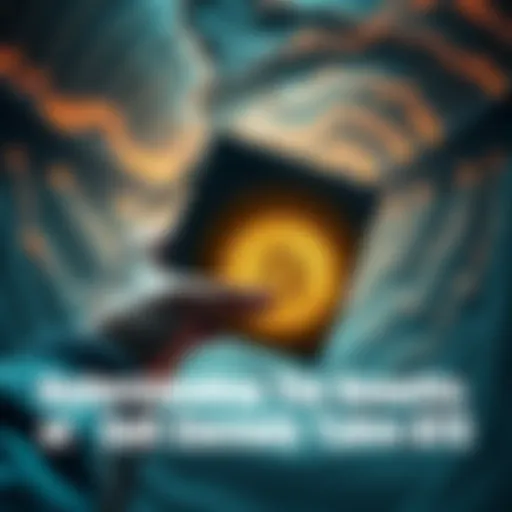 A person holding a cold storage wallet for Bitcoin, showing a secure environment for storing cryptocurrency safely