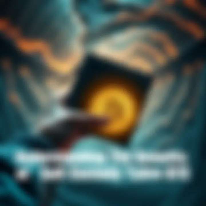 A person holding a cold storage wallet for Bitcoin, showing a secure environment for storing cryptocurrency safely