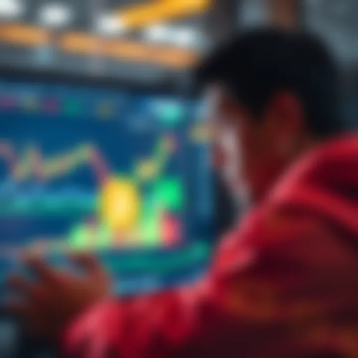 Bitcoin dollar-cost averaging strategies A person analyzing Bitcoin price charts and deciding between weekly and monthly investment strategies