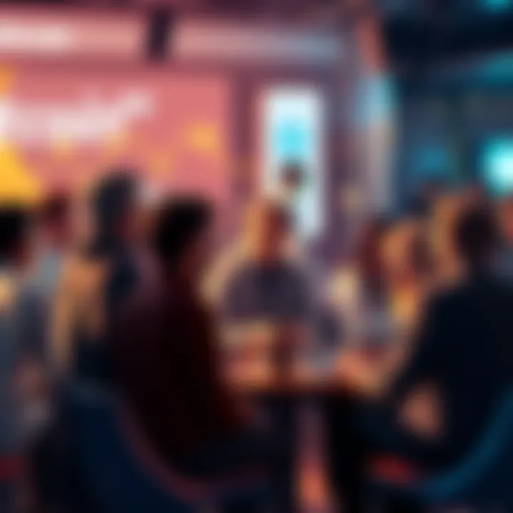 A group of people engaged in a lively conversation about Bitcoin, sharing ideas and questions in a community setting.