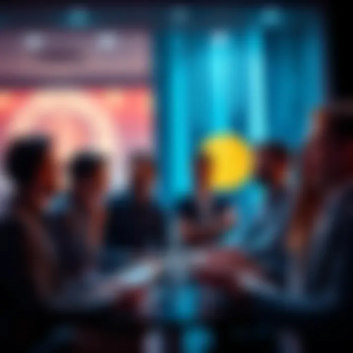 A group of people engaging in a lively discussion about Bitcoin, sharing insights and asking questions.