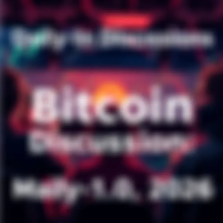 Community members engaging in a Bitcoin discussion with charts and graphs visible on screens