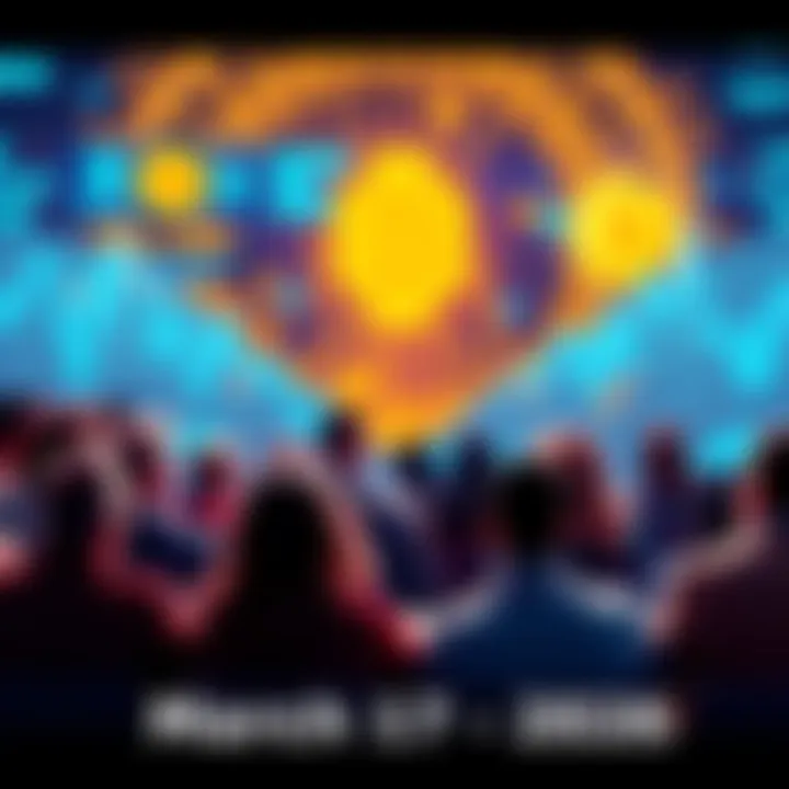 A digital forum where people discuss Bitcoin, sharing insights and questions, with crypto-related graphics in the background.