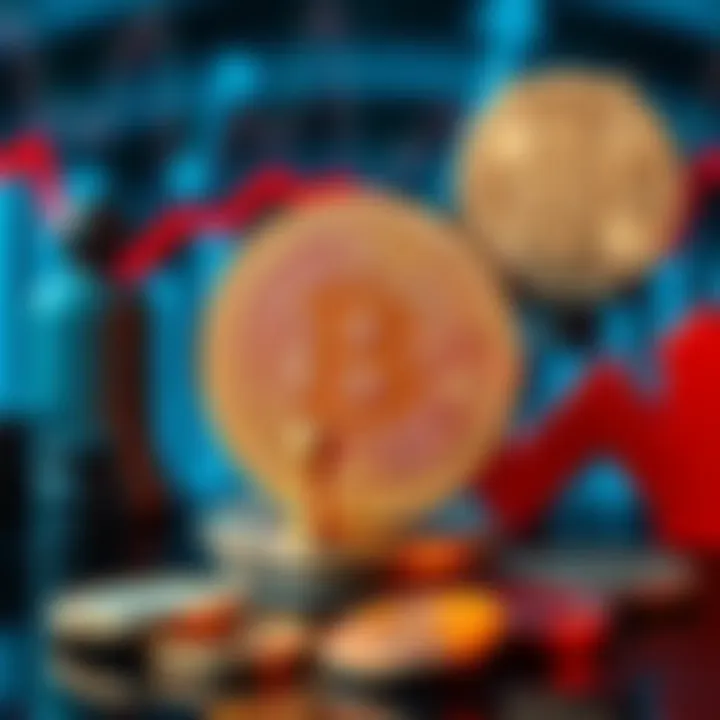 A visual representation of Bitcoin alongside symbols of inflation and currency exchange, reflecting its role in today's economy.