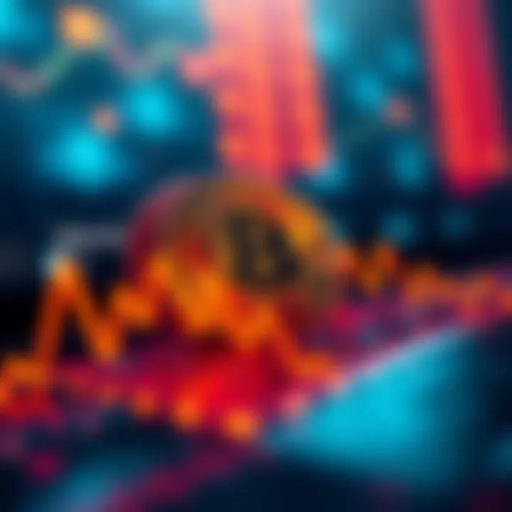 A graph showing Bitcoin's price drop with a small percentage of ETF holders selling their assets, symbolizing investor resilience