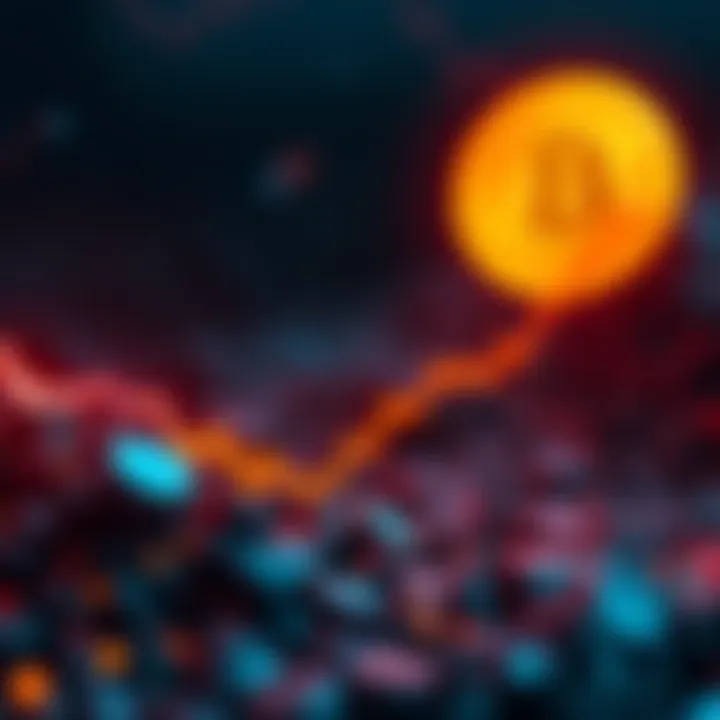 Graph showing decline in Bitcoin ETF investments with a downward trend