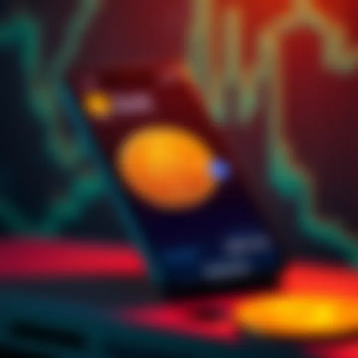 A smartphone screen displaying a Bitcoin wallet app showing a high value, contrasted with a lower sell amount beside it.