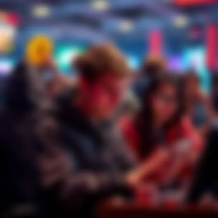 Younger people engaged with modern gambling platforms, ignoring Bitcoin