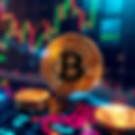 Bitcoin in Modern Finance A graphic showing a Bitcoin symbol with financial charts and currency symbols