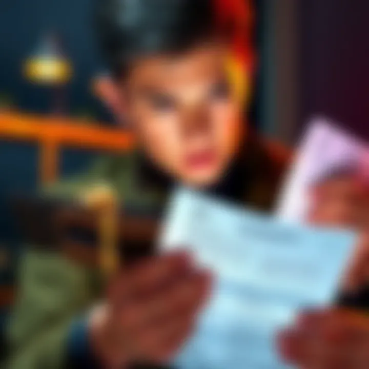 Bitcoin gift and tax implications A person looking at a Bitcoin wallet while holding tax documents, considering the implications of receiving a Bitcoin gift.