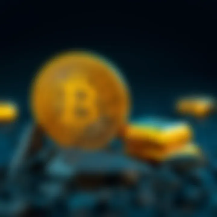 A visual showing Bitcoin and gold side by side, representing MSTR's investment strategy for the future.