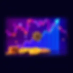 An upward trend graph depicting Bitcoin's market growth in 2026, with digital coins and investment symbols.