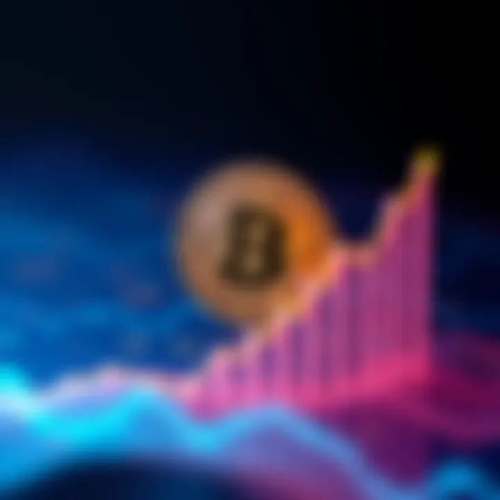 A Bitcoin symbol with an upward trending graph representing its growth and acceptance as a financial asset in the US.