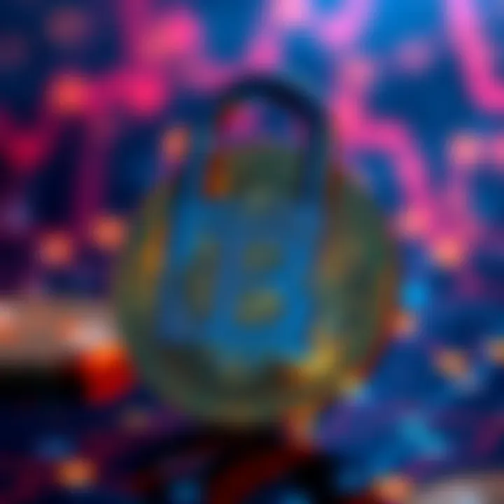 A visual representation of Bitcoin hijacking methods, showing a lock symbol over a Bitcoin icon to highlight security concerns and asset protection strategies.