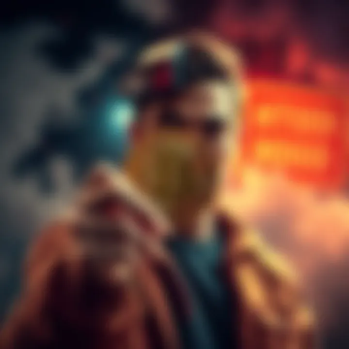 A person holding a Bitcoin symbol with a confident expression, ignoring surrounding signs of fear and doubt, emphasizing the importance of HODLing in a turbulent market.