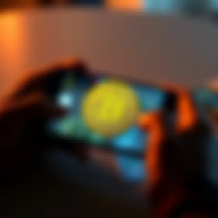 Bitcoin Investment A person holding a smartphone showing a Bitcoin symbol, with small amounts of cash on the table indicating regular investments.