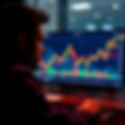 Bitcoin investment concerns A person looking at a Bitcoin chart on a computer screen, contemplating investment decisions