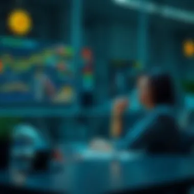 A person sitting at a desk with a laptop, analyzing Bitcoin charts and investment data, looking thoughtful about investing money.